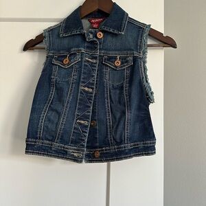 Arizona Cropped Blue Denim Vest